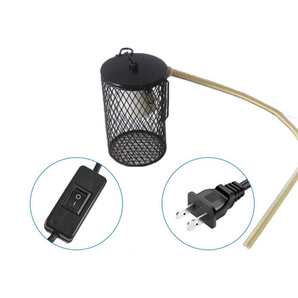 Iron Mesh Dome Pet Heating Lampshade Double Cage Anti-scald Lampshade  Aquarium