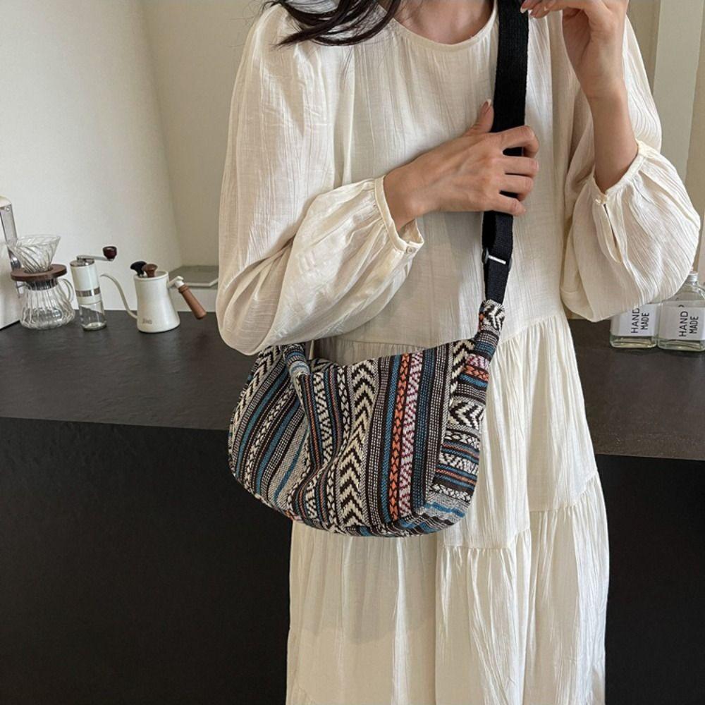Handbag Bohemian Shoulder Bag Embroidery Weave Folk Messenger Bag  Women