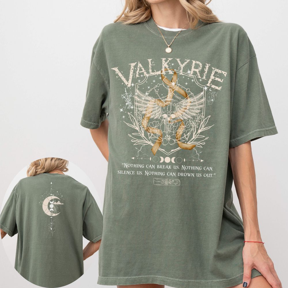 Retro Valkyrie Nesta Archeron Velaris Sarah J Maas Merch Shirt Unisex Y2K Tee Cotton Shirt Fantasy Apparel Y2K Top Streetwear