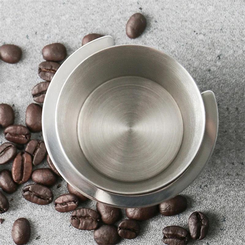 51/53/58mm Coffee Dosing Cup Stainless Steel Sniffing Mug for Espresso Machine Wear Resistant Coffee Dosing Cup Powder Feeder