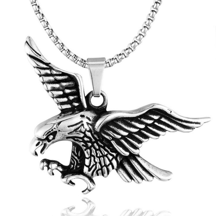 Hot New Fashion Personality Eagle Animal Charm Charm Pendant Eagle Big Roc Spreads Its Wings