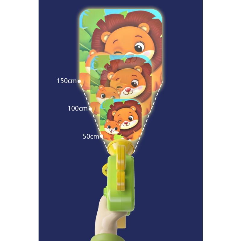 1 Set Baby Früherziehung Puzzle Projektor Taschenlampe Spielzeug Kinder Handheld Projektions-Taschenlampe Leuchtende Spielzeuge Mit 96 Mustern