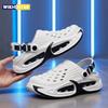 Herren Clogs mit dicker Sohle Sommer Outdoor Anti-Rutsch Abriebfest Deodorierend Lässig Fahren Strand Sandalen Slip-Ons Zwei-Wege Mules
