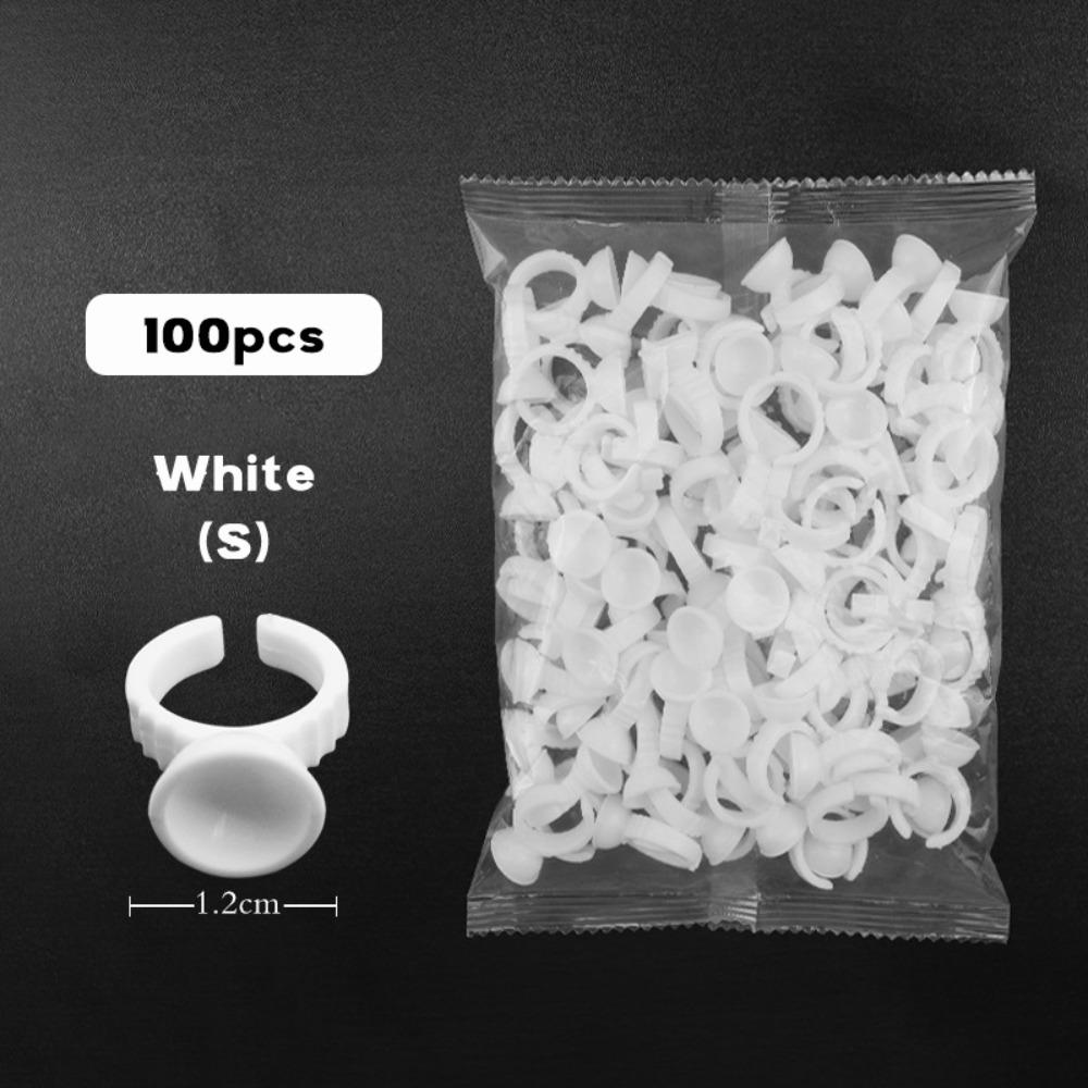 

100 шт. многофункциональные чашки для колец с чернилами для татуировки, контейнер для пигмента для татуировки, аксессуары для татуировки White-S-Without Seperated