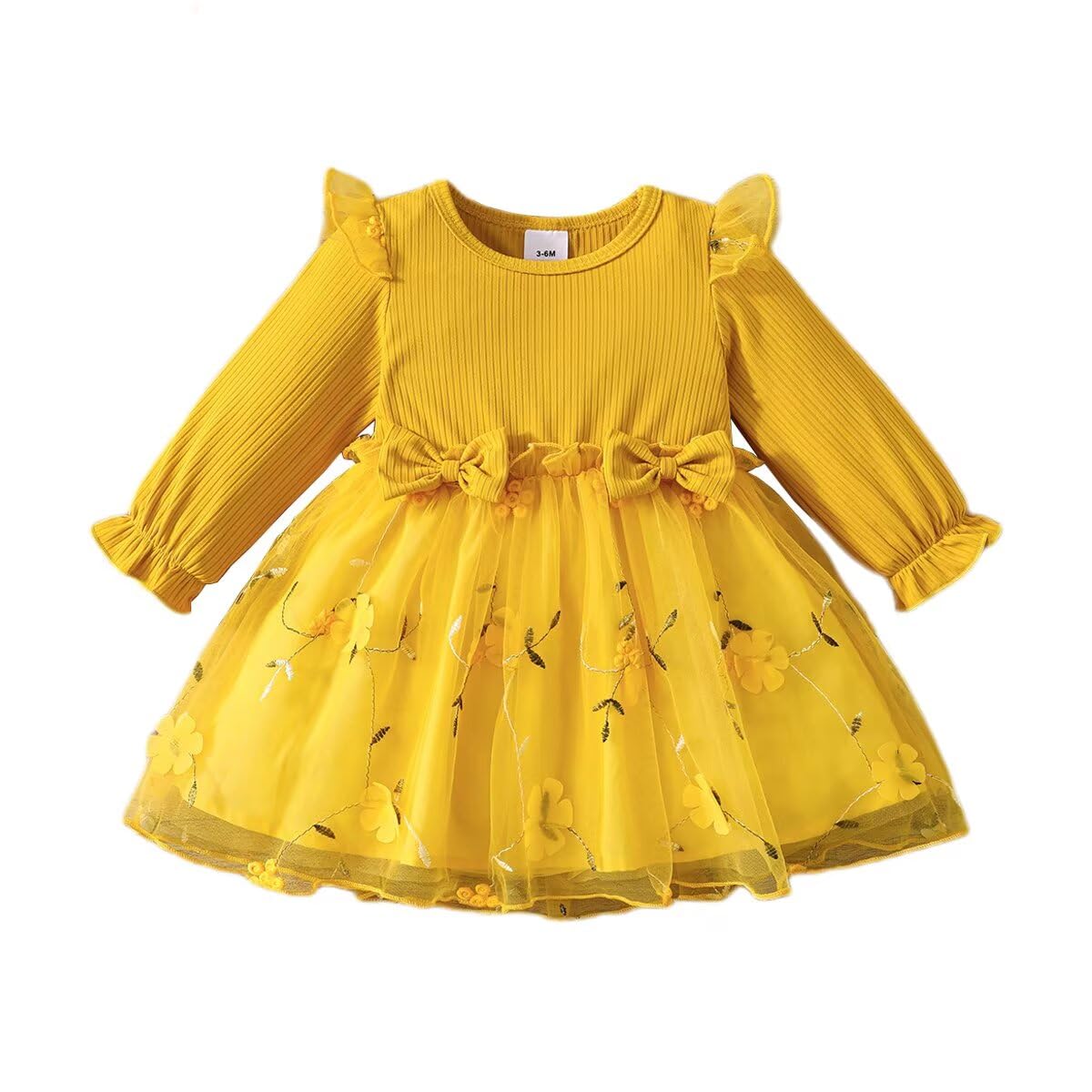 

Платье из тюля Kuhvvse для малышей и детей Идеально для поступления в детский сад и размеров Девочки, С длинным/коротким рукавом, Платье, Платье, Церемонии, Выпускные,