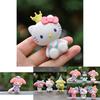 6pcs Sanrio Hellokitty Kuromi Littletwinstars Figures For Cake Decorations