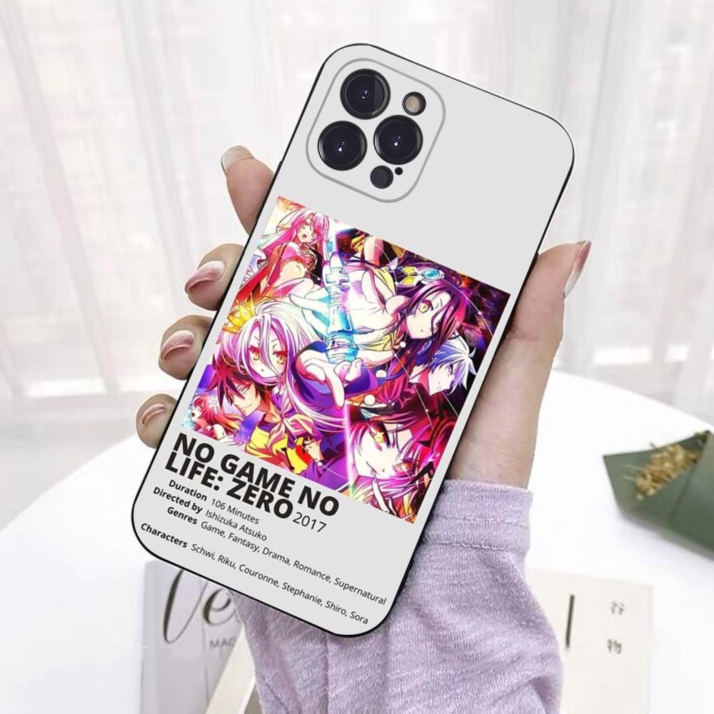 Game NO life Anime Telefon Kılıfı iPhone 6 7 8 Plus 11 12 13 14 Pro SE 2020 MAX Mini X XS XR Arka Funda Kapağı