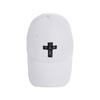 VARZAR Black Cross Logo Overfit Buckle Cap White