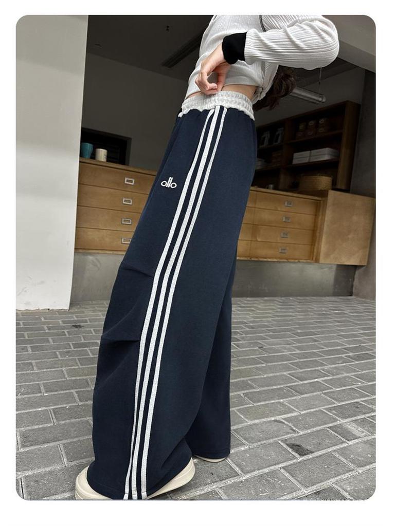 Pantaloni de trening casual cu picior larg pentru fete, stil coreean, pentru primăvară și toamnă