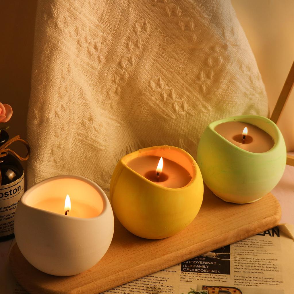 Candle Jar Silicone Mold for Succulents Vase, Craft Making, Plaster Concrete Resin Storage Box, Home Decor Tool, Arc, DIY