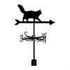 Cat Metal Weathervane Wind Direction Indicator Roof Mount Retro Animal Vane Weathercock for