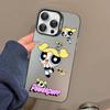 Cartoon Powerpuffs Girls Phone Case For IPhone 16 15 14 13 12 11 Pro Max X XR XSMAX 8 7 Plus Matte Shockproof Back Cover