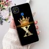 Clear Casing For Redmi 9C NFC Cover Redmi 9C Case Transparent Fashion Luxury A-Z Letters Crown Soft TPU Phone Case