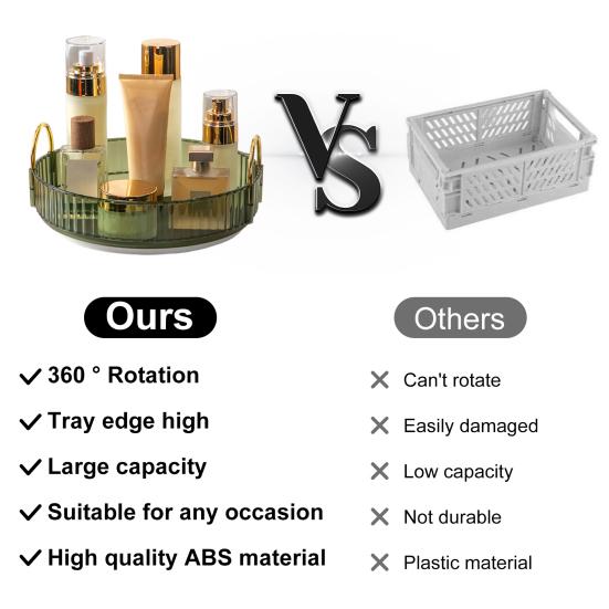 Widely Used Long-Lasting Practical Stable Base Desktop 360-degree Rotating Makeup Storage Holder Makeup Organizer Rack