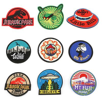 Embroidery Label Round Cloth Badge Shoulder Badge Clothing Accessories Hand Account DIY Patch Sticker Embroidery Sticker Cloth Sticker