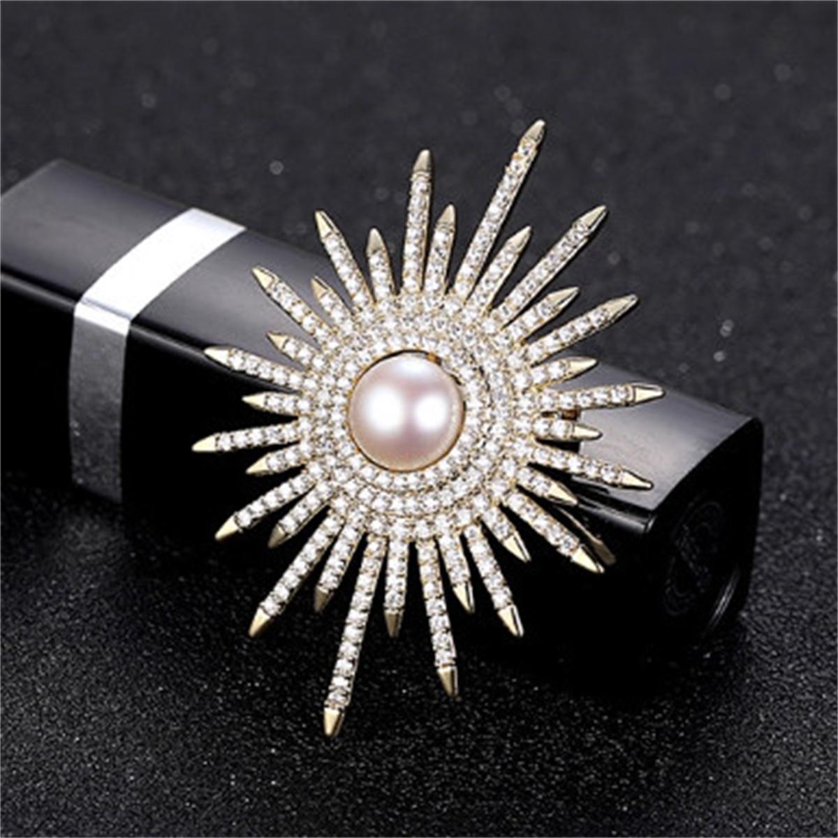 

1Pc Gorgeous Luxury Sunflower Brooch Retro Personalized Pin Fashion Party Romantic Jewelry Accessories Charm Trendy Gift Unique золотистий