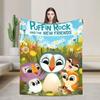 Puffin Rock Decke Qualität Superweich Tagesdecke Winter Kinder Heimdeko Mode Tagesdecke