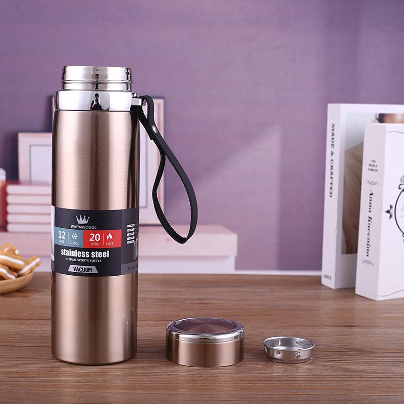 304 Stainless Steel Thermos Cup Outdoor Activity Mountaineering Athletic Sling Kettle Spacious Travel Pot