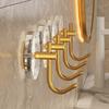 4PCS Luxury Wall Hook Home Decor Strong Adhesive Bathroom Towel Rack No Punching Hanging Coat Hanger Door Back Key Bag Holder