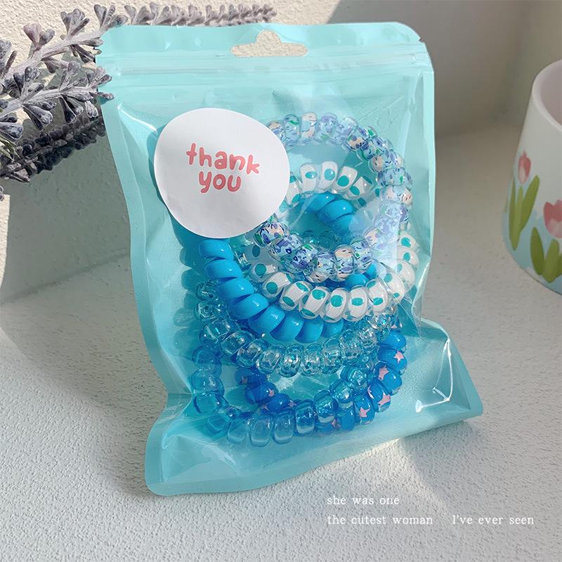 Gradient Color Elastic Hair Rope - Summer Style Bun Holder for Girls