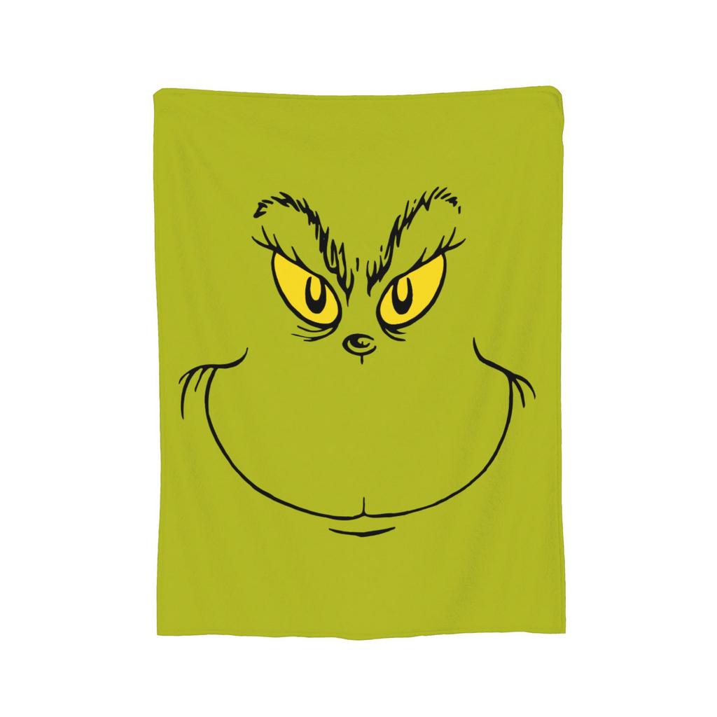 Christmas-S-Green-S-Grinched Blankets Velvet Autumn/Winter Multi-function Warm Throw Blankets for Sofa Office Bedspread