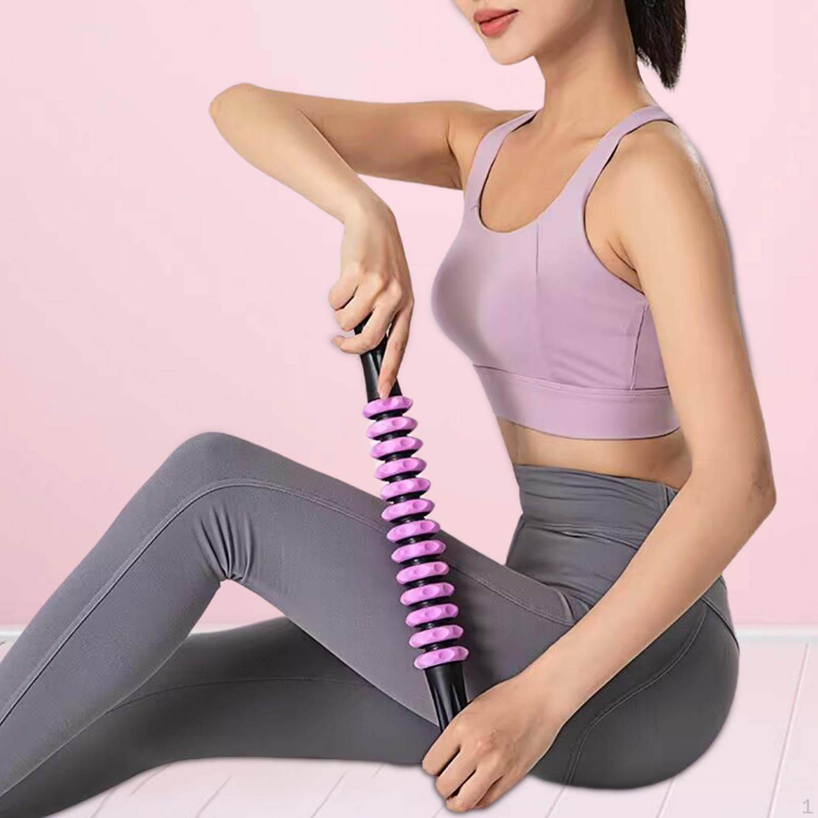 

Массажный ролик для тела, многоцелевой, тренажер, массажер для икр и подколенных сухожилий, ручной, полный фиолетовый