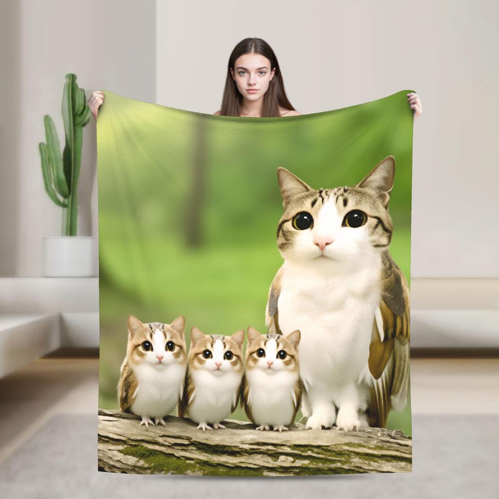 Meowl Cat Owl Plush Toy Animal_1 Blanket Super Soft Quality Winter Blanket Airplane Travel Sofa Bed Novelty Quilt