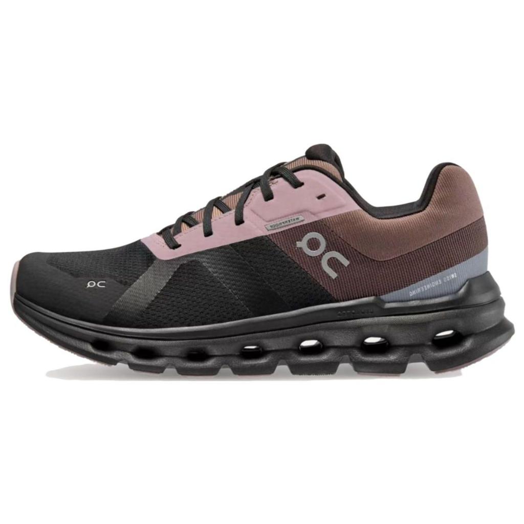 On Cloudrunner Waterproof Polyester Shock Absorbing Low Top Running Shoes Women sneaker Black Brown 52.98636