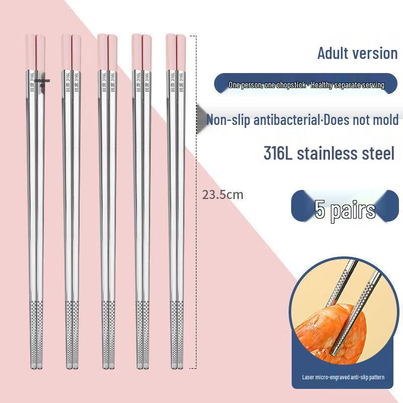 Xihe 316L Stainless Steel Chopstick and Spoon Set