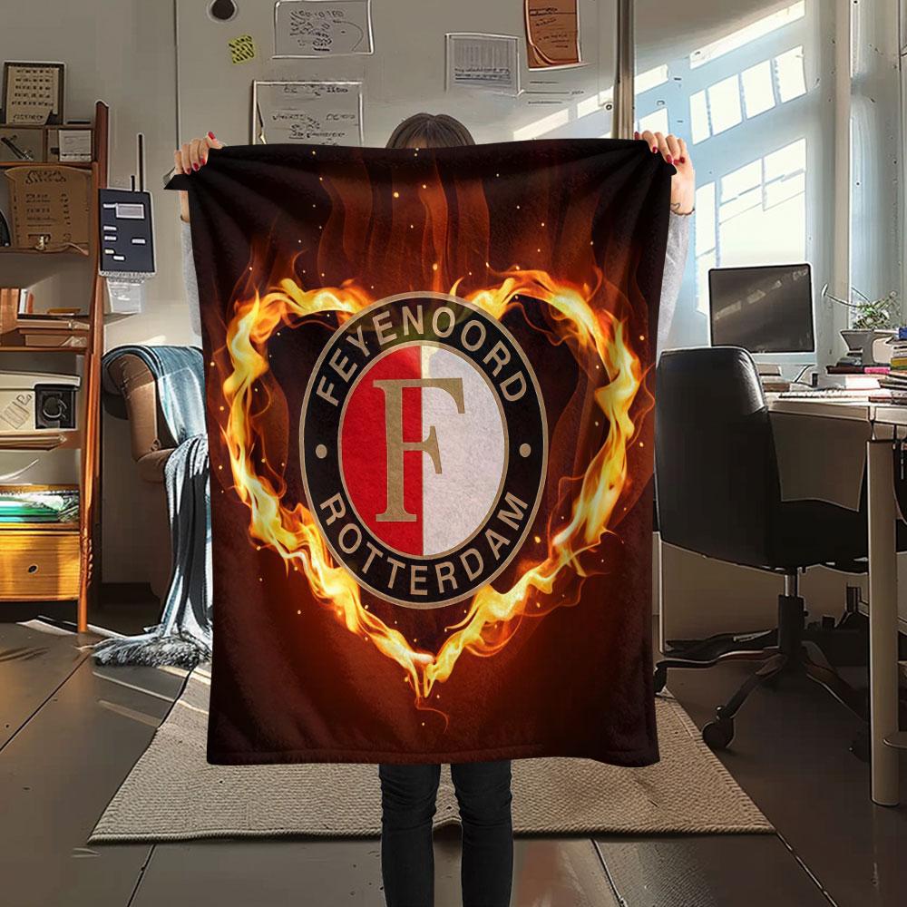 1PC Feyenoord Patterned Flannel Blanket Suitable For All Seasons for Home Decor Warmth and Comfort Gifts Holiday Present
