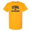 Iowa Hawkeyes Arch Logo Swimming T Shirt - Gold