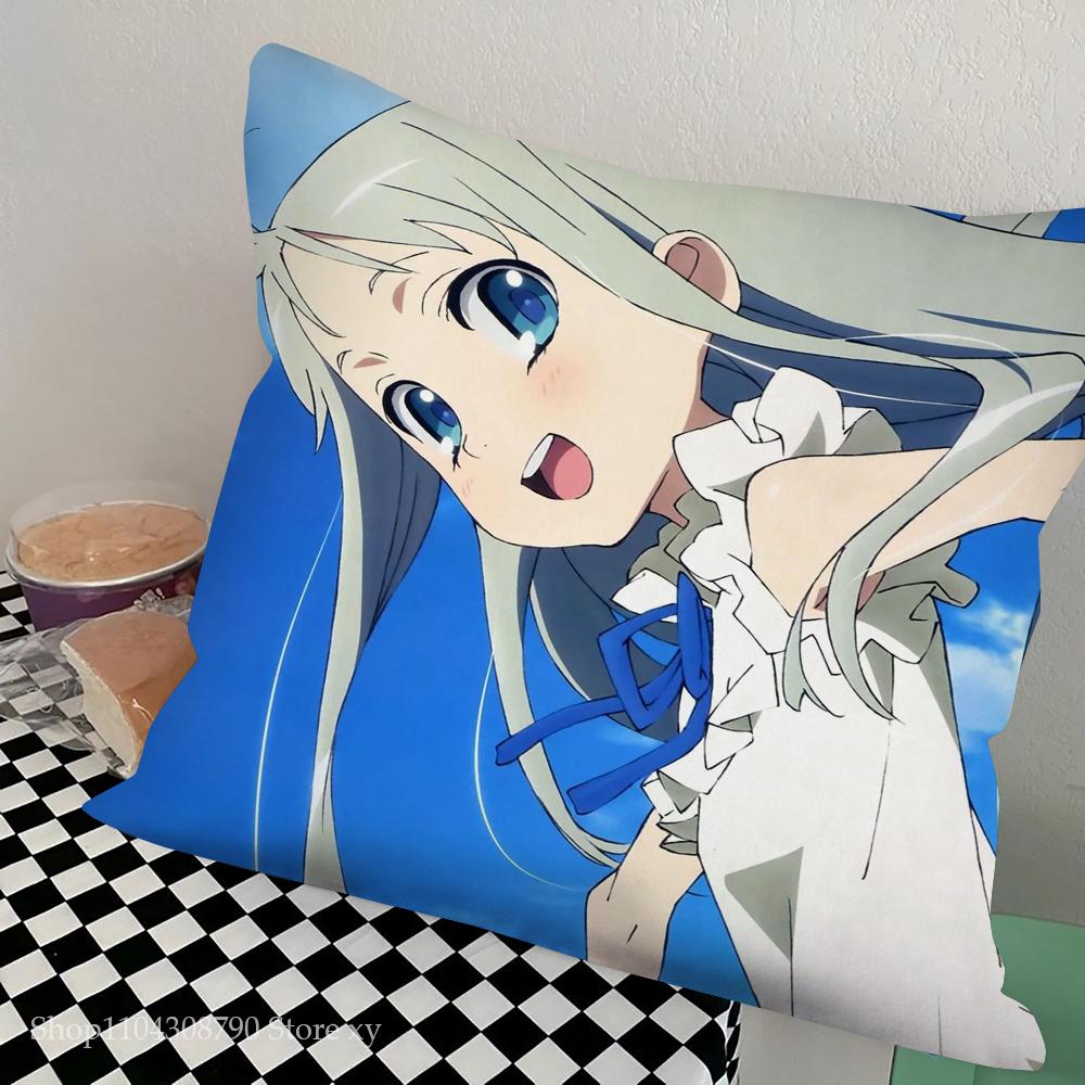 Honma Meiko Animation Hemlig Bas Kuddöverdrag Fyrkantig Kudde Sovrum Soffa Fritid Komfortkudde Bil Vardagsrum Heminredning
