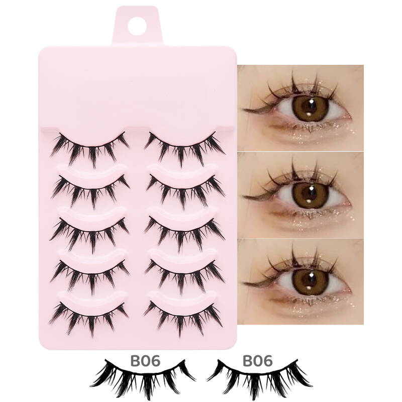 5 Paia Ciglia Manga Ciglia Occhi Ciglia Morbide Naturali Lunghe Ciglia Finte Anime Wispy Striscia Ciglia Finte Trucco