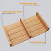 Modern Footrest Office Bamboo Footstool Kitchen Multifunctional Low Ottomans Aesthetic Luxury Rectangular Ottoman Furniture