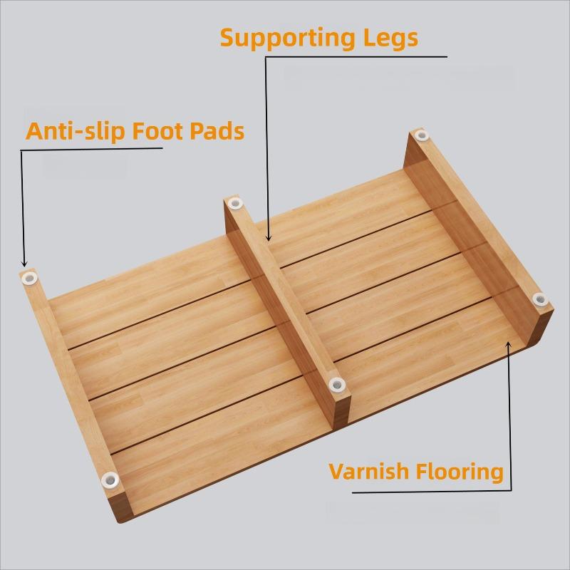 Modern Footrest Office Bamboo Footstool Kitchen Multifunctional Low Ottomans Aesthetic Luxury Rectangular Ottoman Furniture