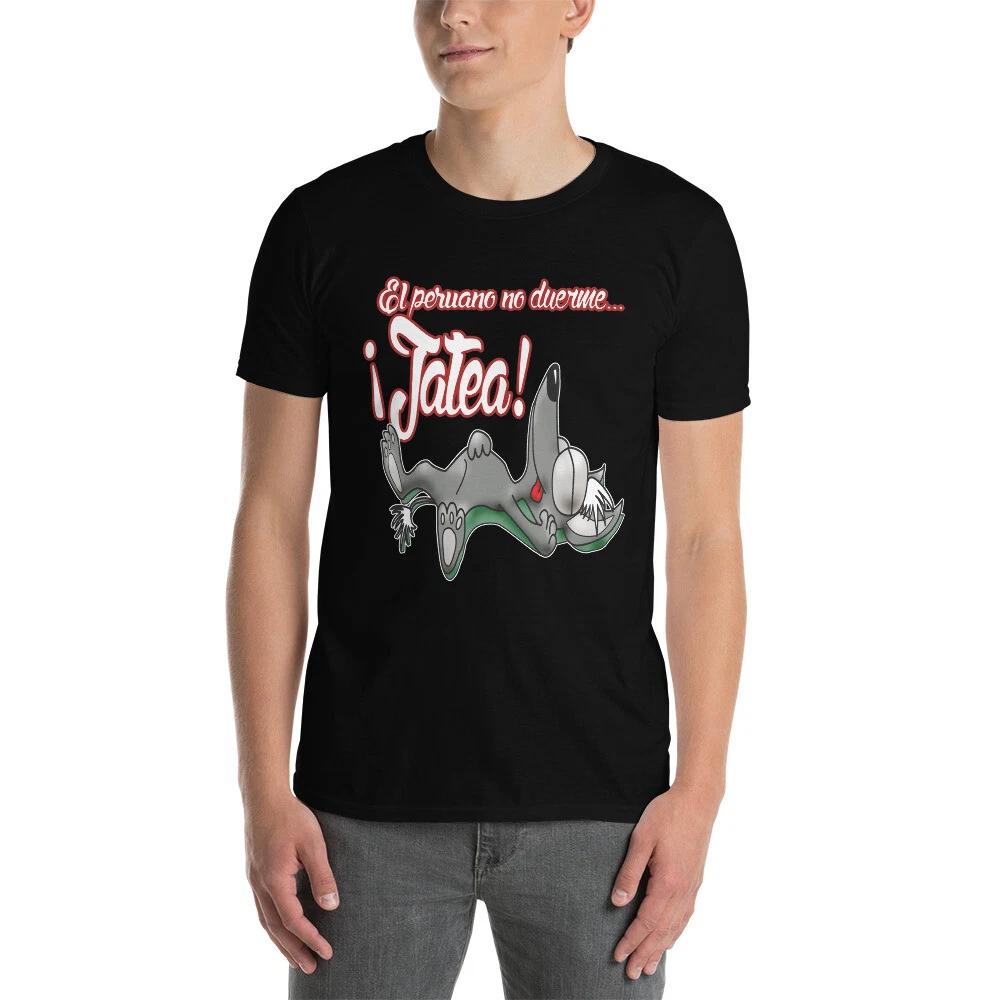 EL PERUANO NO DUERME JATEA PERUVIAN SLANG FUN PERU Short-Sleeve Unisex T-Shirt S