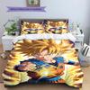 Son Goku Pattern Bedding,Quilt Set Quilt Cover Pillowcase Home Birthday Gift (1 * duvet cover + 2 * pillowcase, without core)