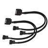 SATA 15Pin To 2*4Pin Cooling Fan Power Adapter Cable 2 Way Converter 22AWG Cable