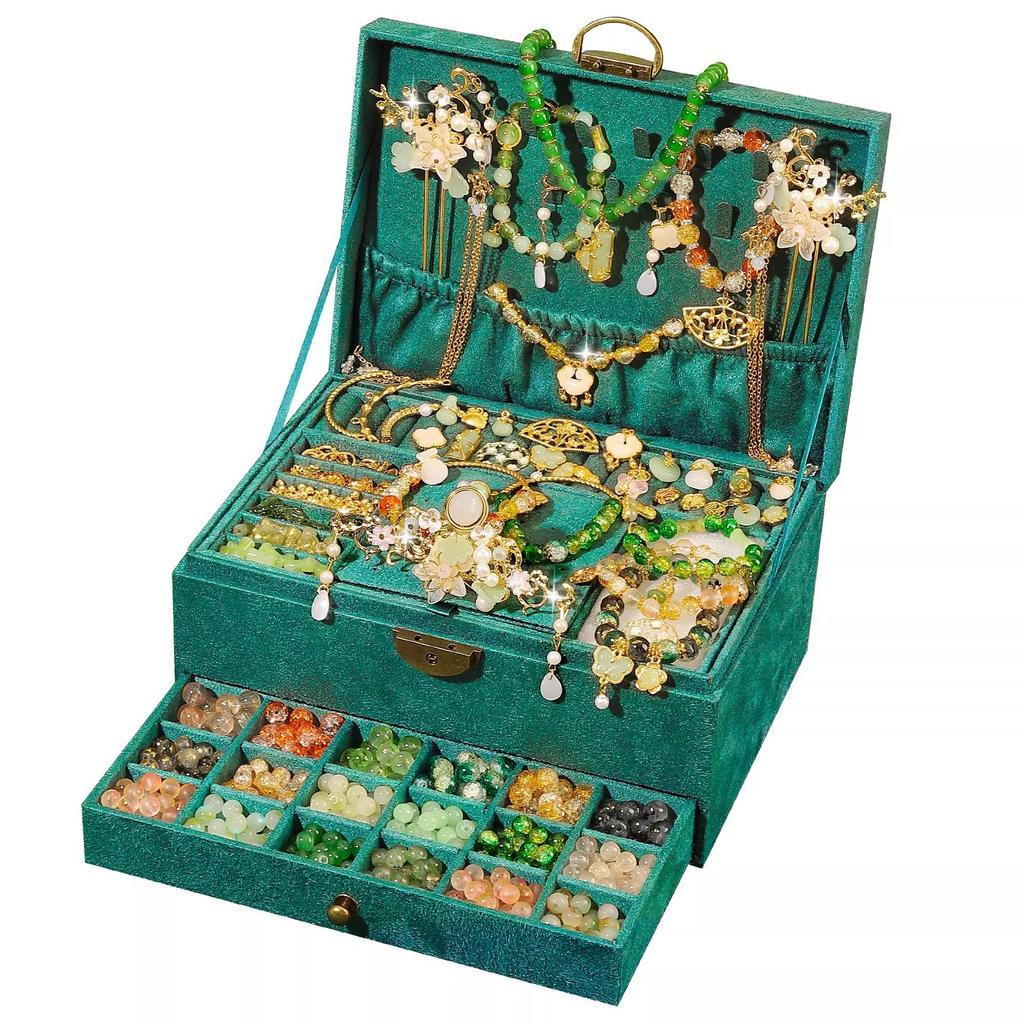 Children's Handcrafted Glass Bead Bracelet DIY Kit - Ancient Style Jewelry Gift