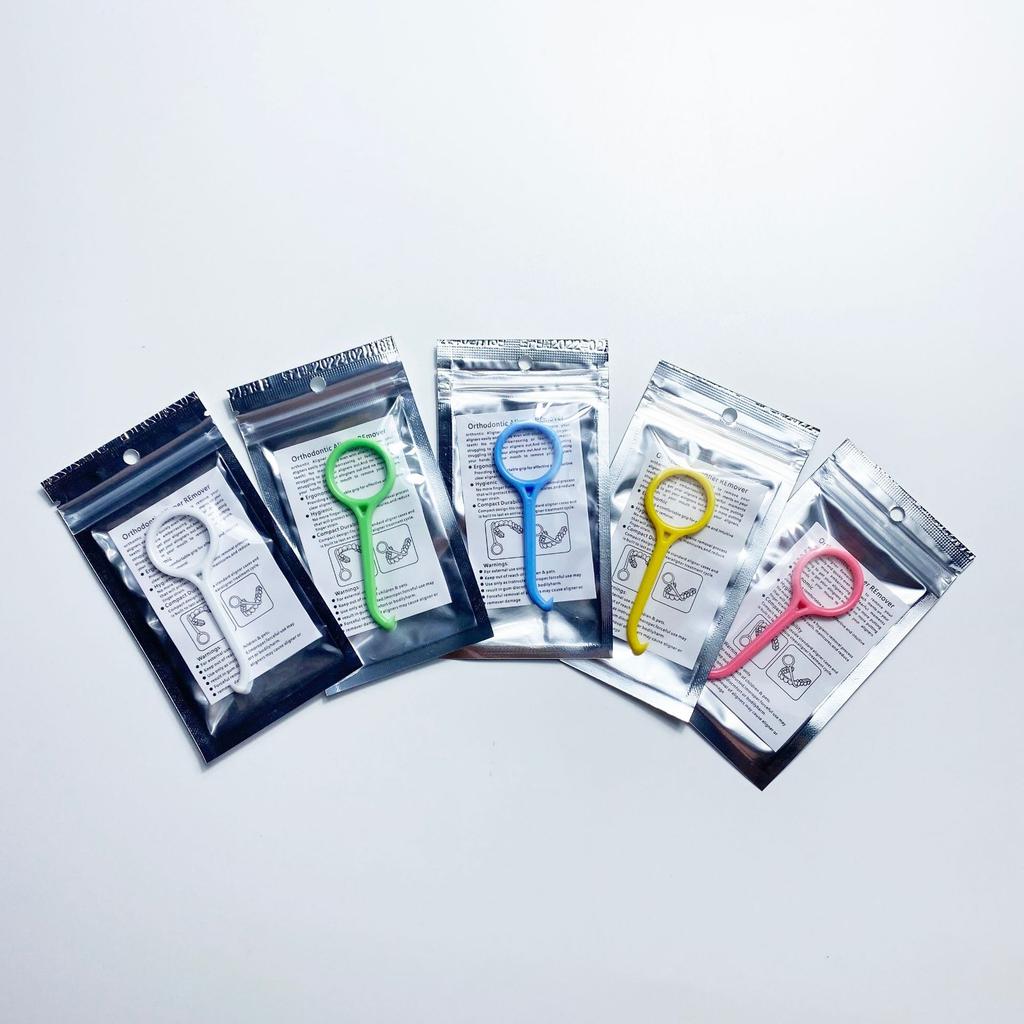 100 Pcs Dental Orthodontic Invisible Braces Remover Plastic Hook Disposable Orthodontic Aligner Remove Hook
