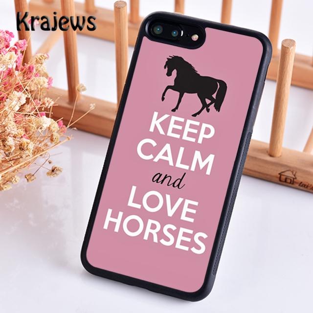 Krajews keep calm and jump on the horse Phone Case Cover For iPhone 17 Air 16 15 14 plus 12 pro max Fundas