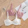 Şeker Renk iç çamaşırı seti Kadınlar için Yaz Ultra Ince Push Up Sütyen Seti Fransız Seksi Bralette Dantel Kumaş Nefes Sütyen Tanga Setleri