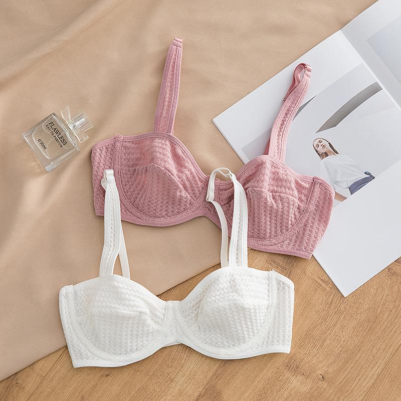 Şeker Renk iç çamaşırı seti Kadınlar için Yaz Ultra Ince Push Up Sütyen Seti Fransız Seksi Bralette Dantel Kumaş Nefes Sütyen Tanga Setleri