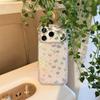 Kawaii Holographic Butterfly Glitter Clear Phone Case For iPhone 15 16 17 Pro Max INS Cute Large Window Shockproof Protective Co