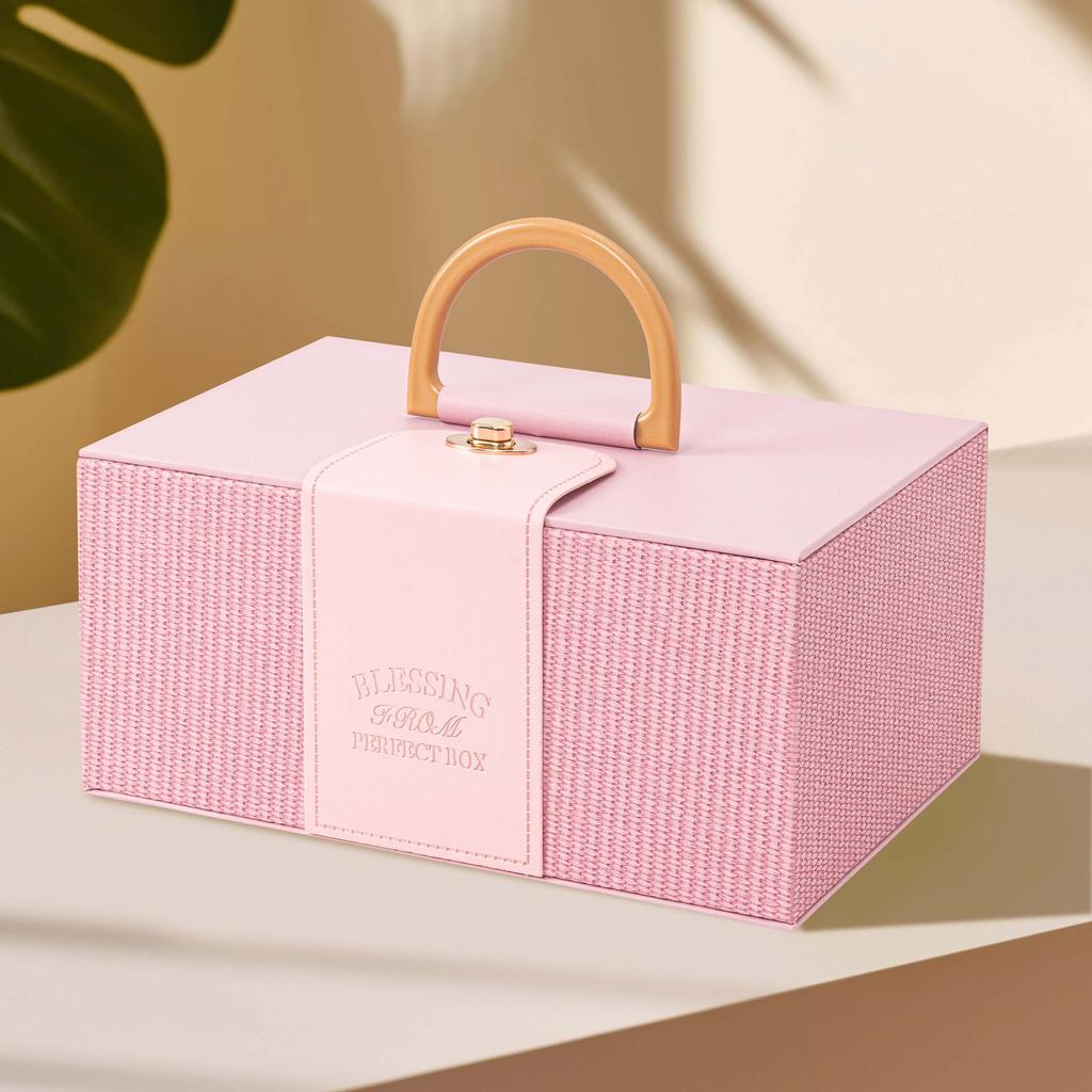Handheld Gift Box Birthday Gift Packaging Empty Box Large leather Box Wedding candy souvenir Cosmetics storage box