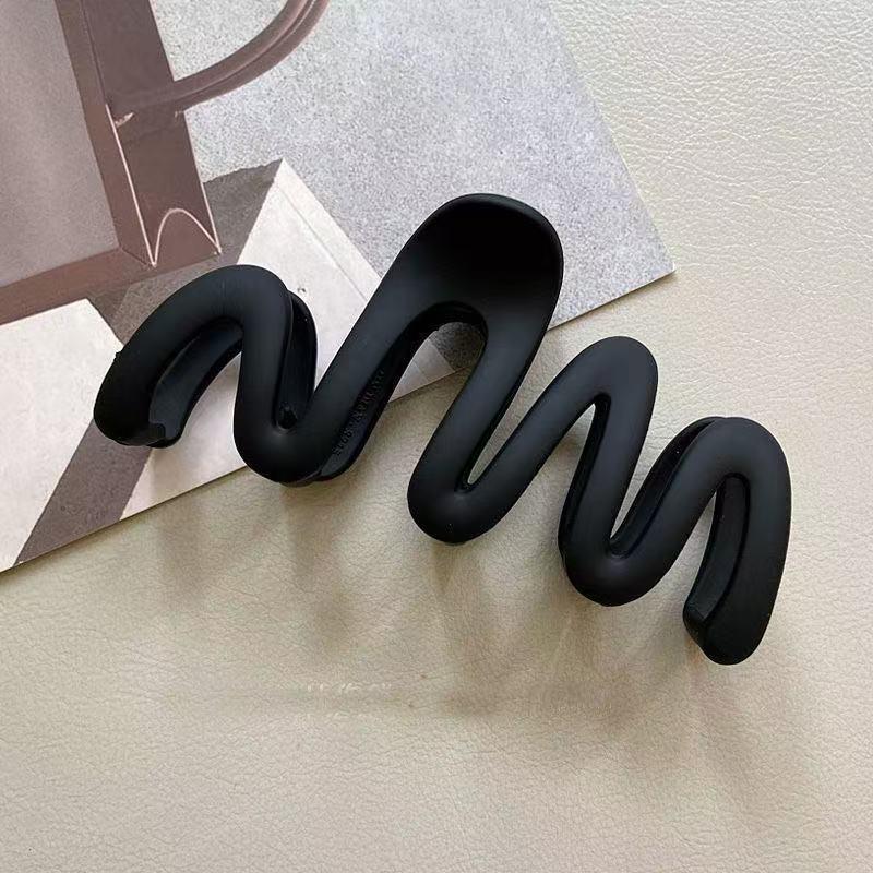 Bailu 2024 Wave Hair Claw Clip for Women - Large Headwear Shark Clip for Updo