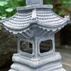 Decorative Solar for Palace Lamp Japanese Style Landscape Light Anti Deformed Garden Yard Resin Ornament Gift for Neighb