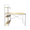 Integrated Office and Study Desk with Bookshelf and Storage Rack