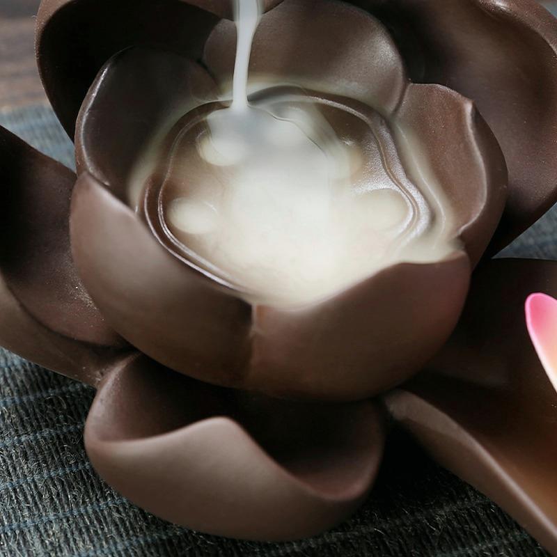 Lotus Rauch Weihrauch Brenner Rückfluss Weihrauch Brenner Wasserfall Fluss Handwerk Halter