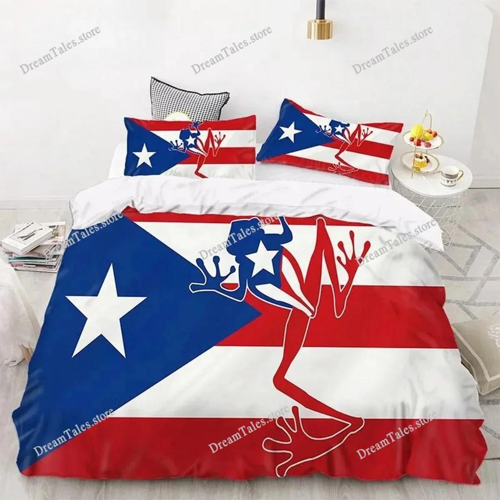 3d Print Puerto Rico Flag Bedding Set Duvet Cover Adult and Kids Bedding Set Luxury Children's Gifts Home Textileextile